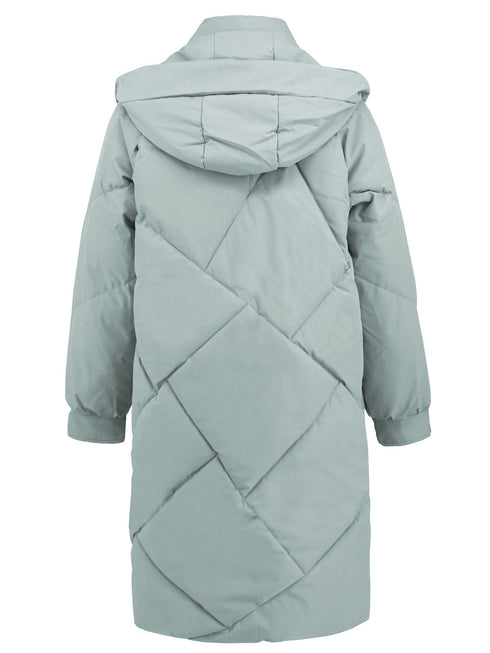 'Brynn' Hooded Long Sleeve Winter Coat - Celes Fashion